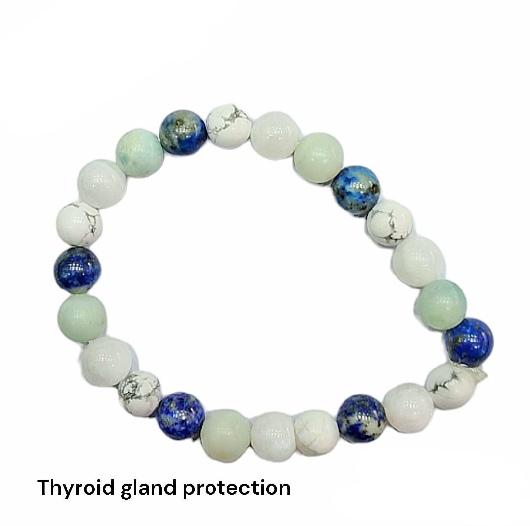 Thyroid Support Crystal Bracelet Throat Energy Balance