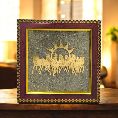 Pyrite Plated Sun Seven Horses Frame